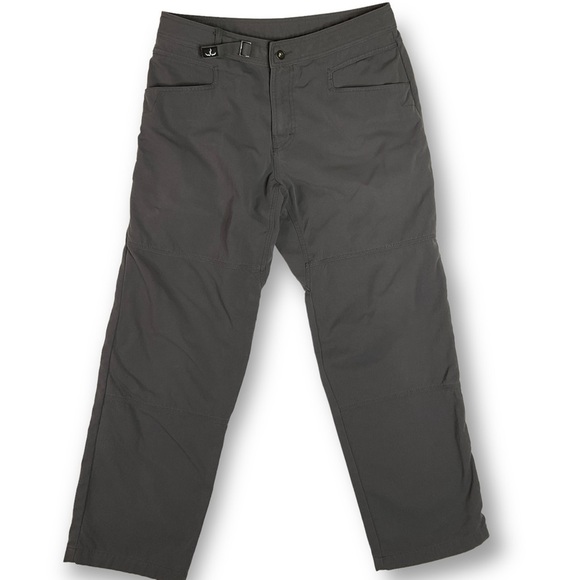 Prana Breathe Pants Sz L Hiking Adjustable Waist Cotton Gray Mens Outdoor - Picture 1 of 11